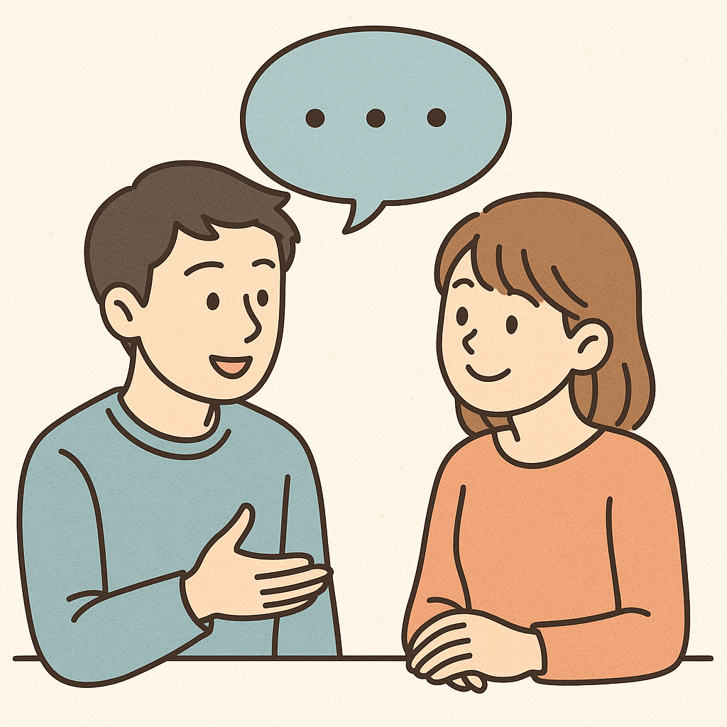 会話する２人