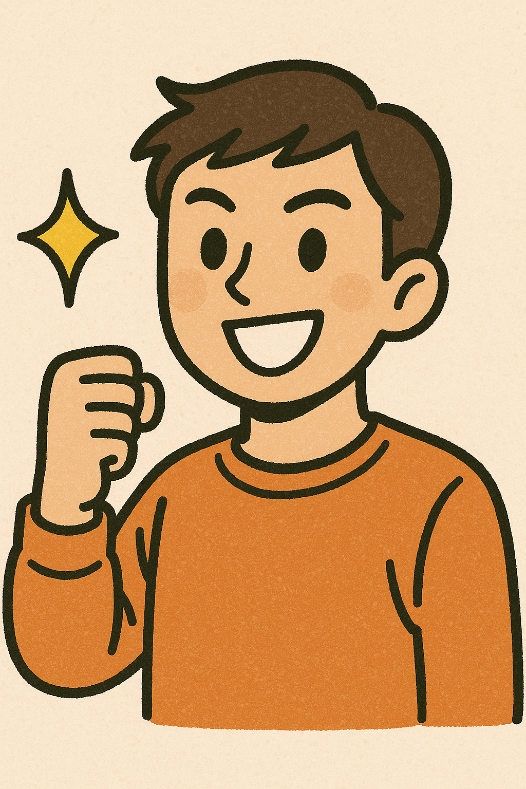 前向きな男性